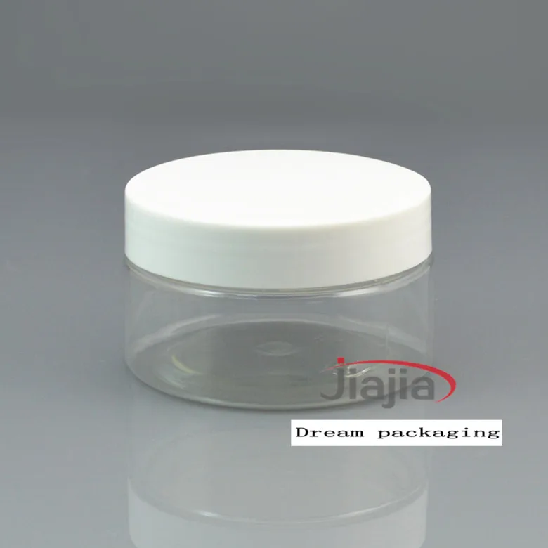 30 шт. прозрачный цвет ПЭТ банка 100 г Пластик банку с белый черный или колпачок