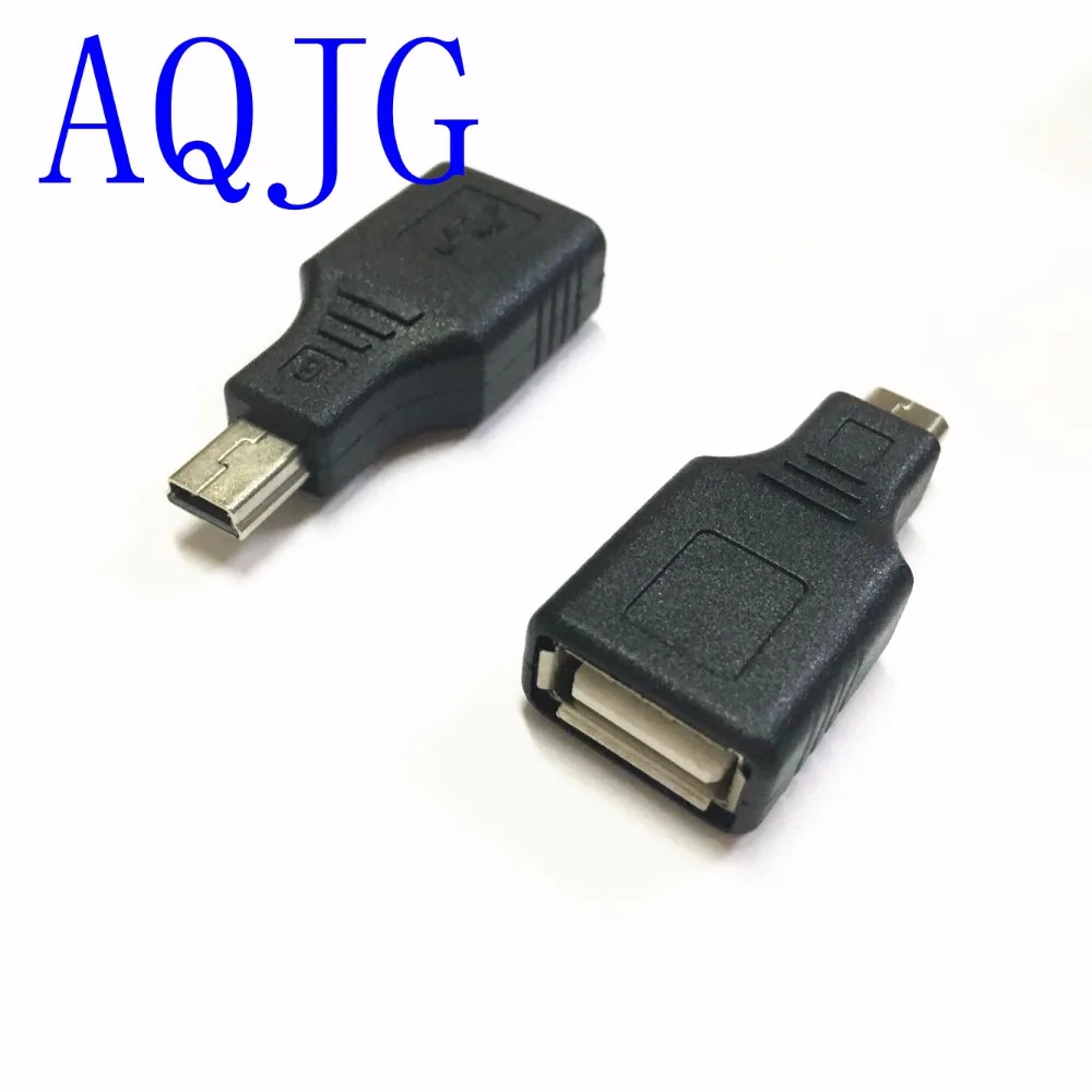 Мини USB 2 0 разъем для Micro/Mini B 5 контактный штекер адаптер OTG до 480 Мбит/с черный AQJG|micro