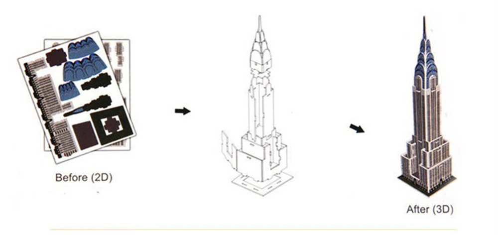 Chrysler строительные 3D пазлы Дети мальчик девочка бумага для моделирования DIY