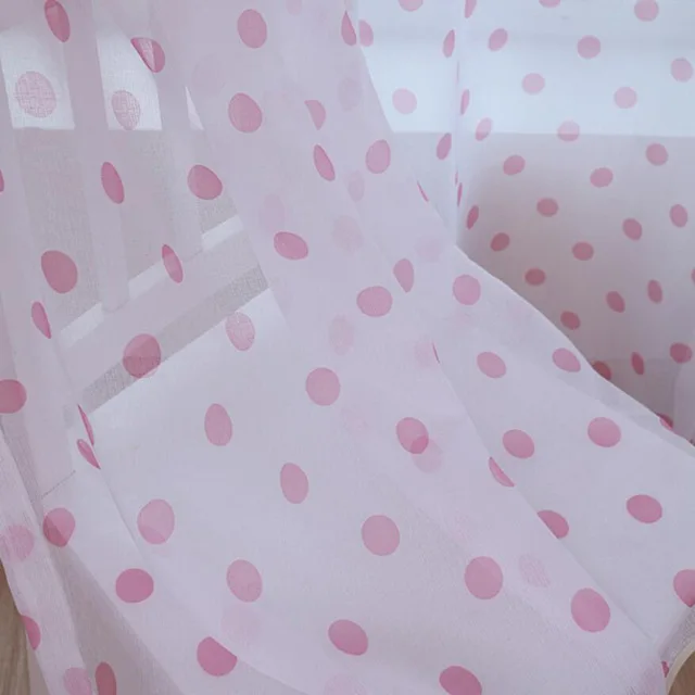 tulle Шторы в мелкий горошек, мягкая однотонная Штора для затемнения комнаты, для девочек, для спальни, шторы из тюля, ткань, на заказ, 122& 30 - Цвет: tulle