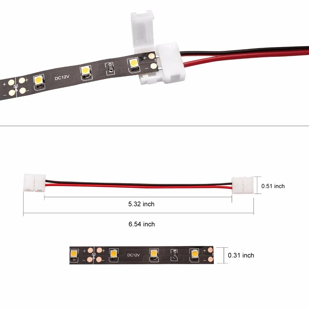 2Pin 4pin 8 мм 10 RGB один цвет L форма Solderless светодиодный разъем полосы монтажный