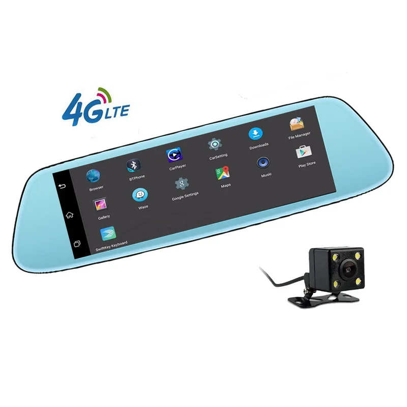 Зеркало видеорегистратор 4G GPS Bluetooth Wi Fi Android 5 1 FHD 1080p 8 дюймов|Видеорегистраторы| |