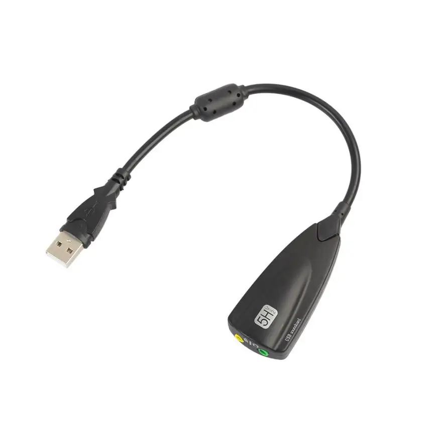 Высокое качество новая Внешняя USB звуковая карта 5hv2 адаптер для 3D виртуального