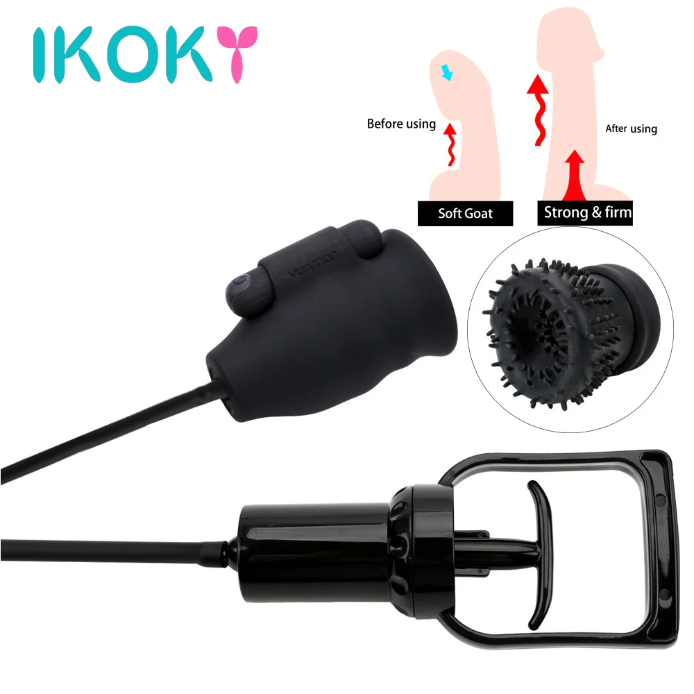 IKOKY мужской насос для пениса вибратор 10 скоростей сосание Мужской мастурбатор