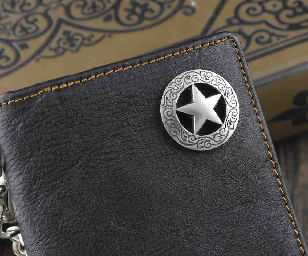 Высококачественный мужской кошелек/цепочка для денег в байкерском стиле рок