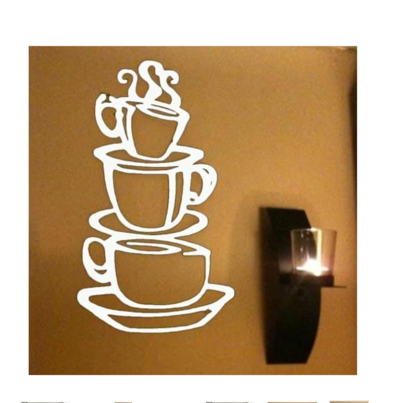 38x21 см кофейная чашка для дома java силуэт Наклейки на стены виниловые наклейки