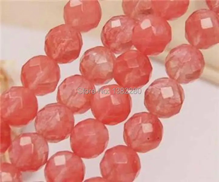 ! Fashion Natural Red 8-10mm Faceted Watermelon Tourmaline beads loose Beads 15&quot 2 pieces/lot JT5472 | Украшения и аксессуары