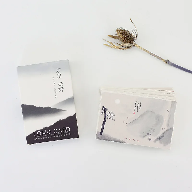 28 sheets/Set Mountains and Rivers Mini Lomo Postcard /Greeting Card/Birthday Letter Envelope Gift Card Message | Канцтовары для