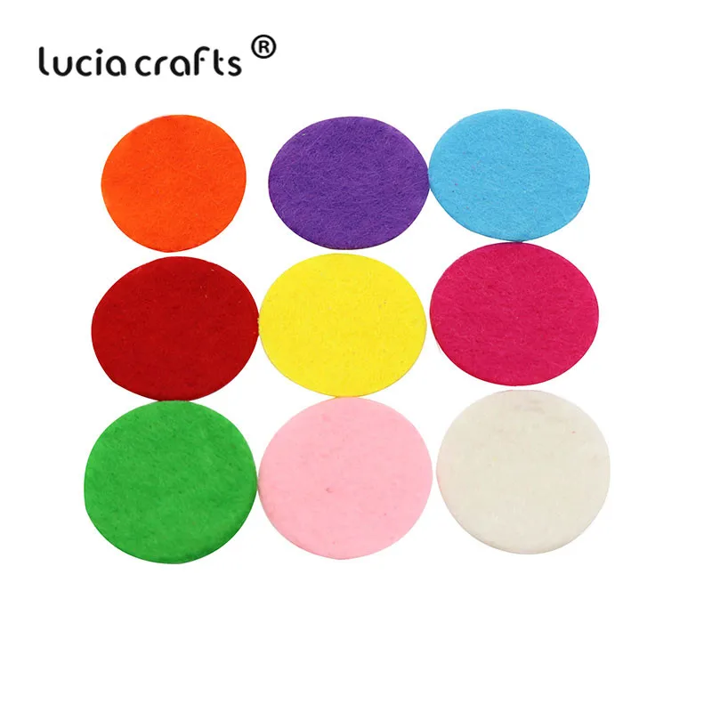 Lucia crafts круглые войлочные тканевые прокладки, аксессуар, нашивки, круглые войлочные прокладки, тканевые цветочные аксессуары B0408