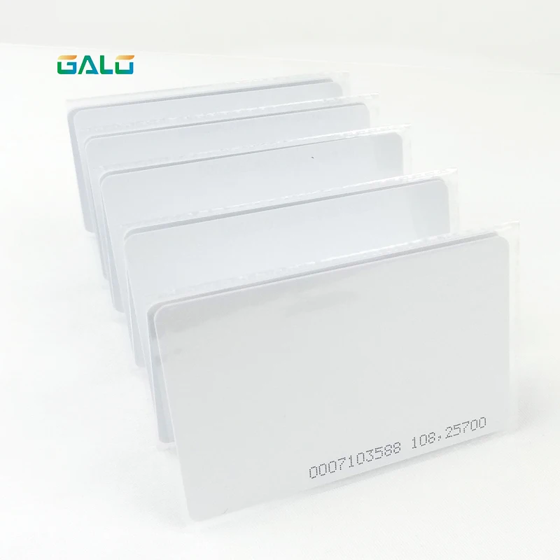 10 шт./лот rfid карта 125 кГц TK4100 чистая смарт EM4100 ID ПВХ с номером серии UID для системы