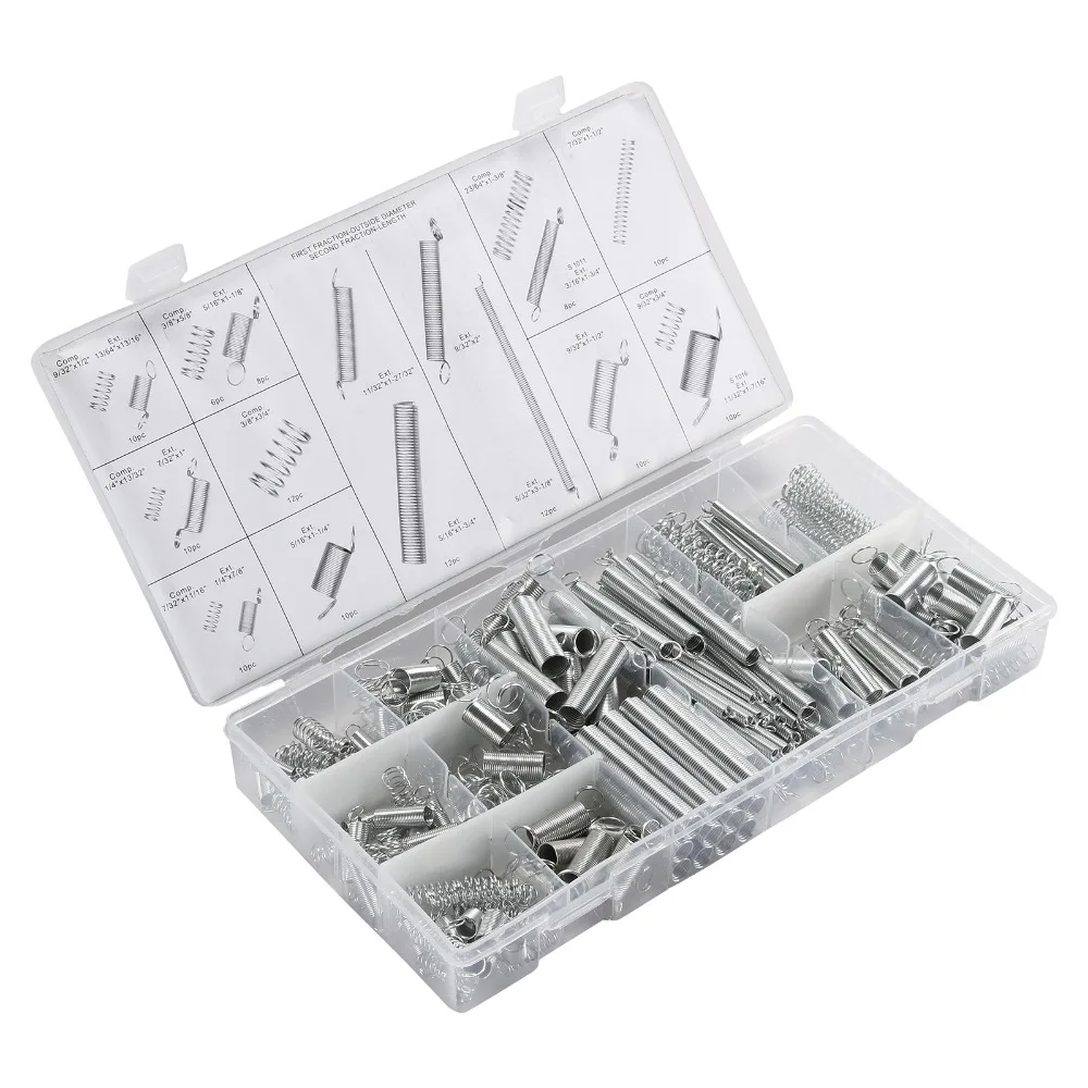 

200PCS/set Practical Metal Tension/Compresion Springs Assortment In 20 Sizes