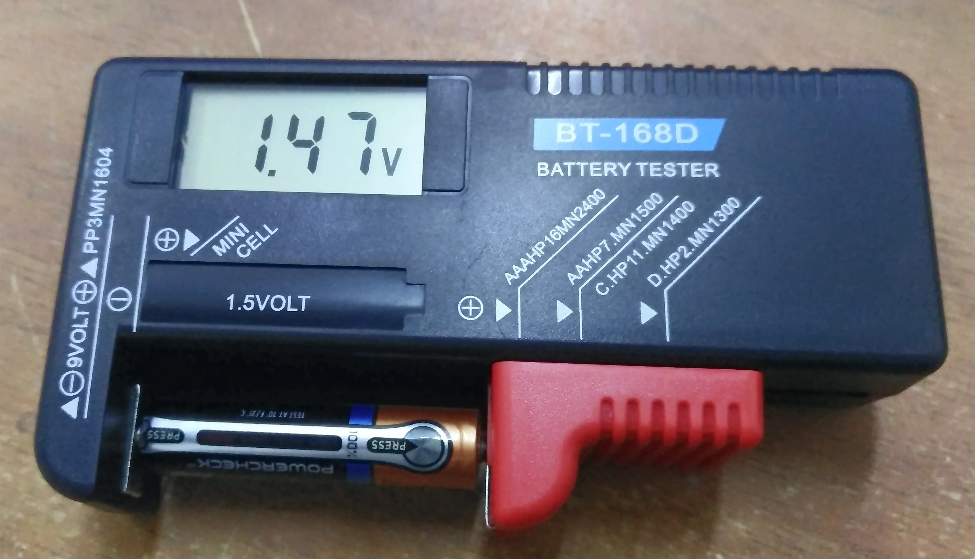 HiDANCE BT-168D портативный цифровой тестер емкости батареи ЖК-дисплей для 9 в 1,5 В напряжение AA AAA ячеек C D батареи