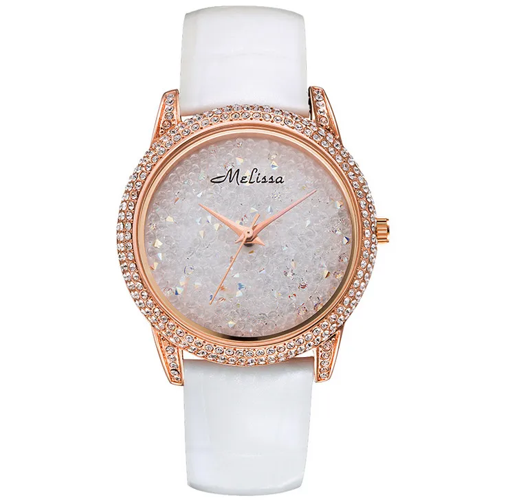 Женские кварцевые часы с кристаллами в японском стиле|montre design|montre japanmontre women |
