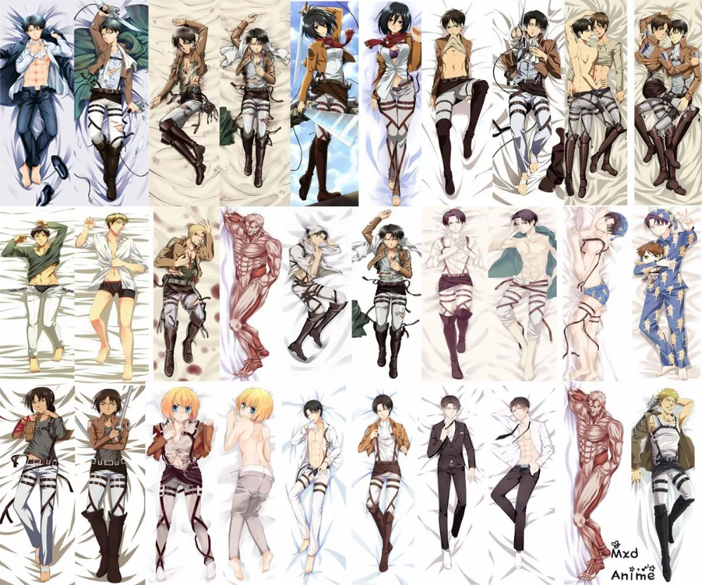 Аниме Shingeki no Kyojin Attack on Titan Eren Jaeger Ackerman Levi Ymir Подушка Dakimakura чехол для обнимания