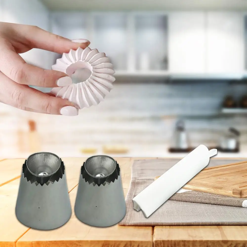 3 шт. насадки для украшения тортов из нержавеющей стали |