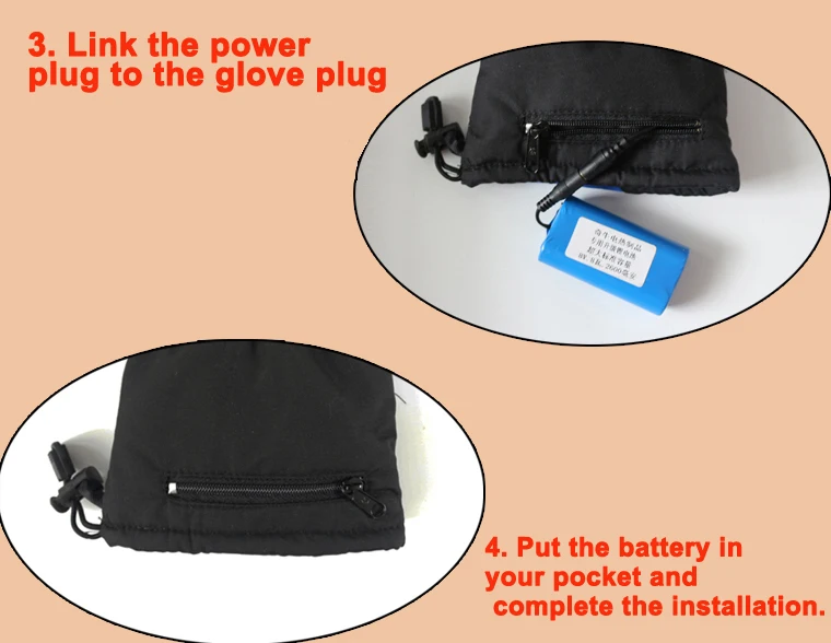 7,4 V 3000mAh зимние электрические термальные лыжные перчатки с перезаряжаемой батареей, перчатки с подогревом для езды на велосипеде, мотоцикле, велосипеде, лыжные перчатки унисекс