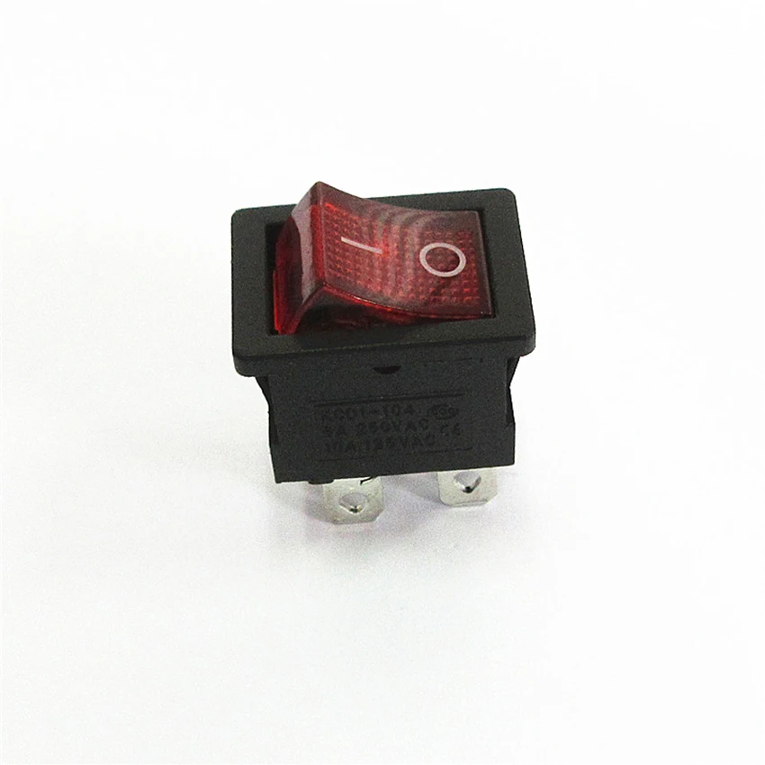 2 шт./компл. AC 6A 250V 10A 125V KCD1 104 кулисный переключатель лодка питания черный и