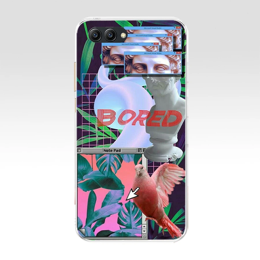 179FG Vaporwave эстетика Мягкий Силиконовый ТПУ чехол для Honor 9 10 huawei p10 lite y6 prime 2018 mate play p