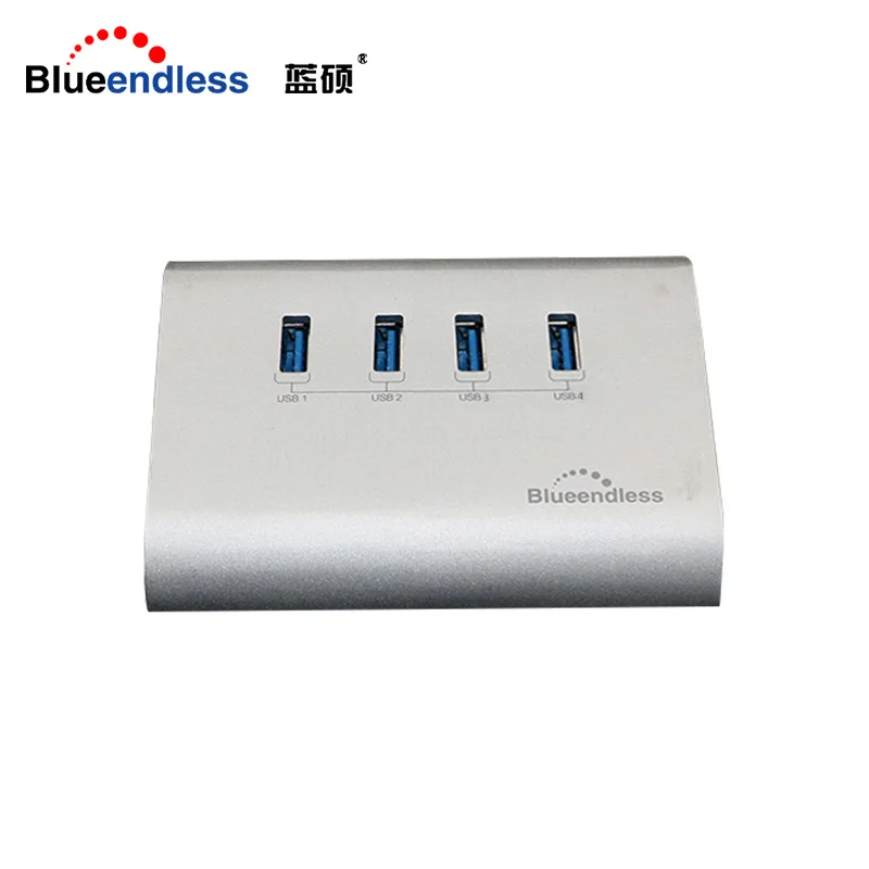 Алюминий 4 порты USB 3,0 концентратор DC зарядки Рабочий стол концентратора подключения адаптер продлить для клавиатуры/мышь/камера H401U3