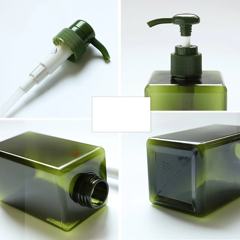 Sedorate 10 pcs/Lot 650ML PETG Square Refillable Bottle For Shampoo Containers Hotel Bath Cream Pump Bottles FY008 | Красота и