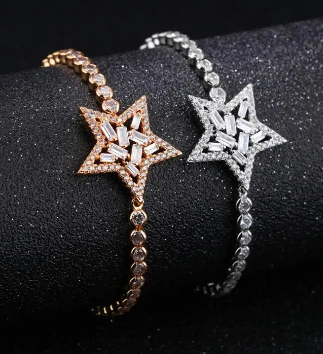 Наиболее популярные Медь Материал Pentagram горный хрусталь браслет для подруги