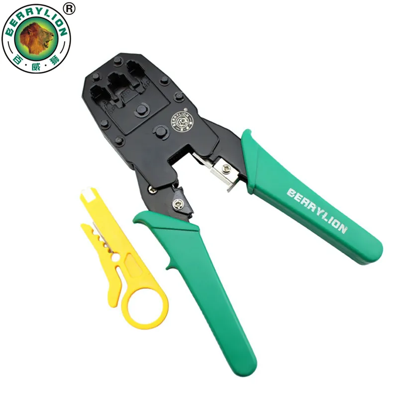 Обжимные клещи BERRYLION 3 в 1 устройство для зачистки проводов RJ45 RJ11 RJ12 Мультитул