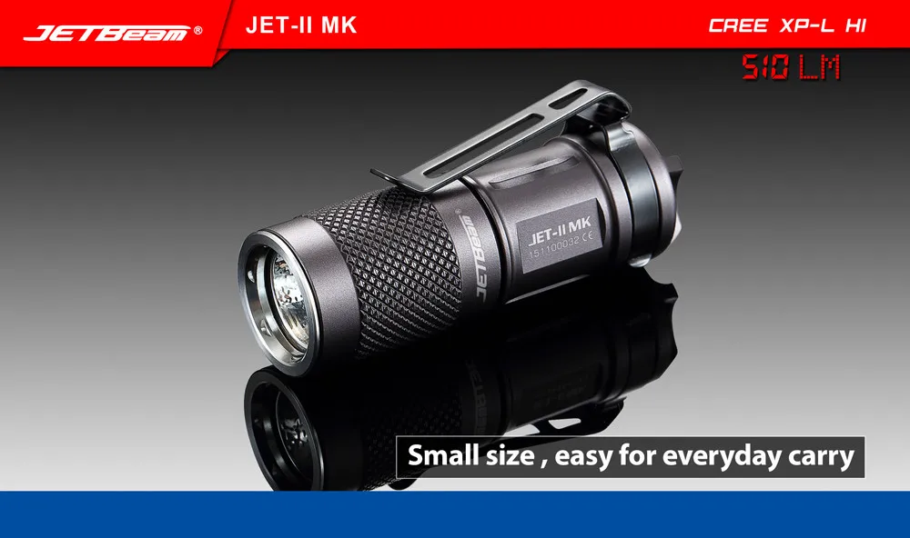 Новый высококачественный портативный JETbeam JET II MK XPL HI 510 люменов водонепроницаемый