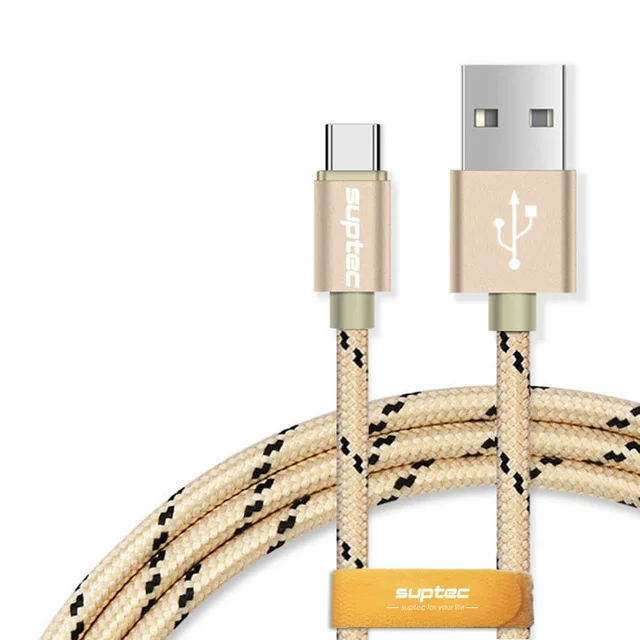 Кабель SUPTEC usb type-C для Xiao mi Red mi Note 7 mi 9, кабель USB C для быстрой зарядки и синхронизации данных для samsung Galaxy S9 Oneplus 6t 2M 3M - Цвет: Gold