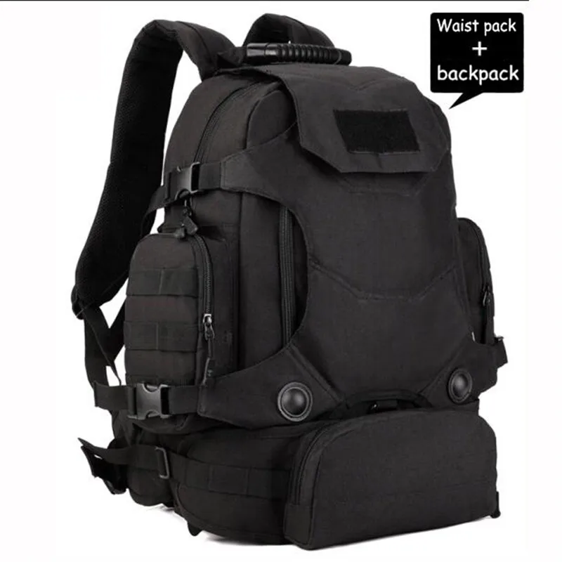 

Hot Men's Military Backpack Women Waterproof Nylon Casual Travel Rucksack Camouflage Students School Bag Free shipping 40L