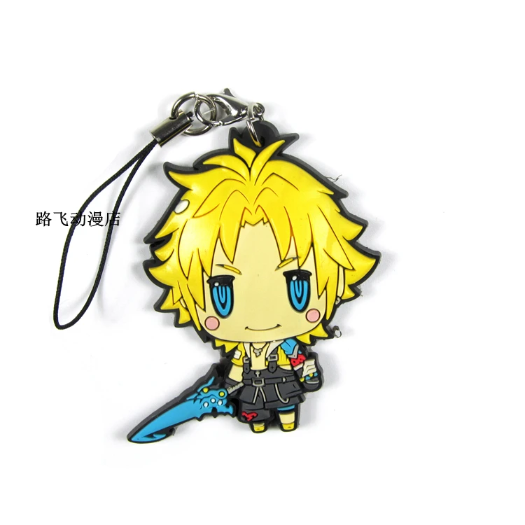 Final Fantasy XV аниме модель резиновый брелок Noctis Lucis Caelum Ignis Scientia Prompto Argentum Cor Leonis Подвеска для мобильного телефона