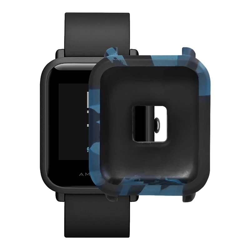 Камуфляжная тонкая мягкая защитная рамка для Xiaomi Huami Amazfit Bip Bit Youth протектор для часов оболочка пылезащитный чехол