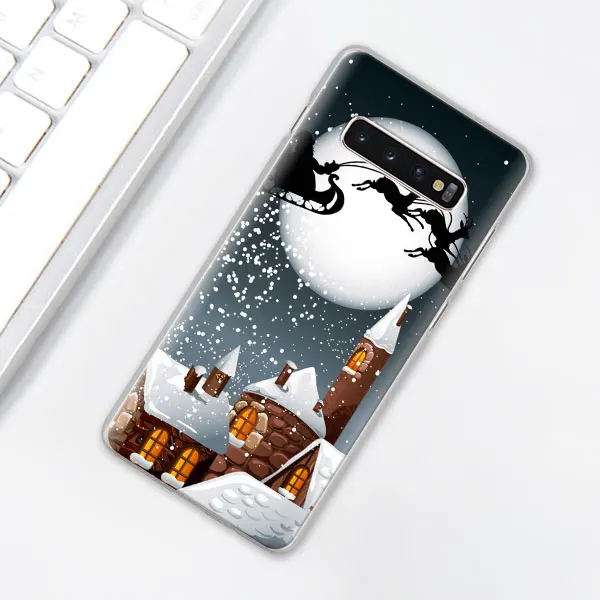 006 Пейзаж Зима светильник снег чехол для телефона для samsung Galaxy S10e S10 плюс S7 S8 S9 Plus Note 8 9 M10 M20 M30 жесткий чехол Coque - Цвет: 006