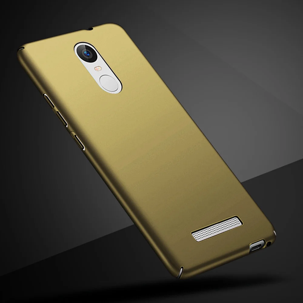 Gold Жесткий пластиковый матовый однотонный чехол для телефона Xiaomi Redmi Note 3 Note3 Pro 150 мм чехол для Redmi Note 3 задняя крышка Note3 5,5" - Цвет: Gold