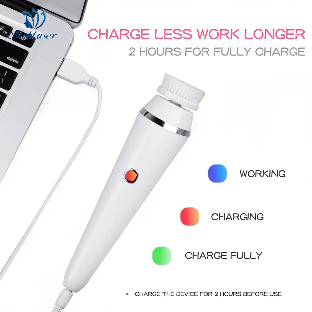 Очищающая щетка для лица USB Перезаряжаемый Электрический массажер