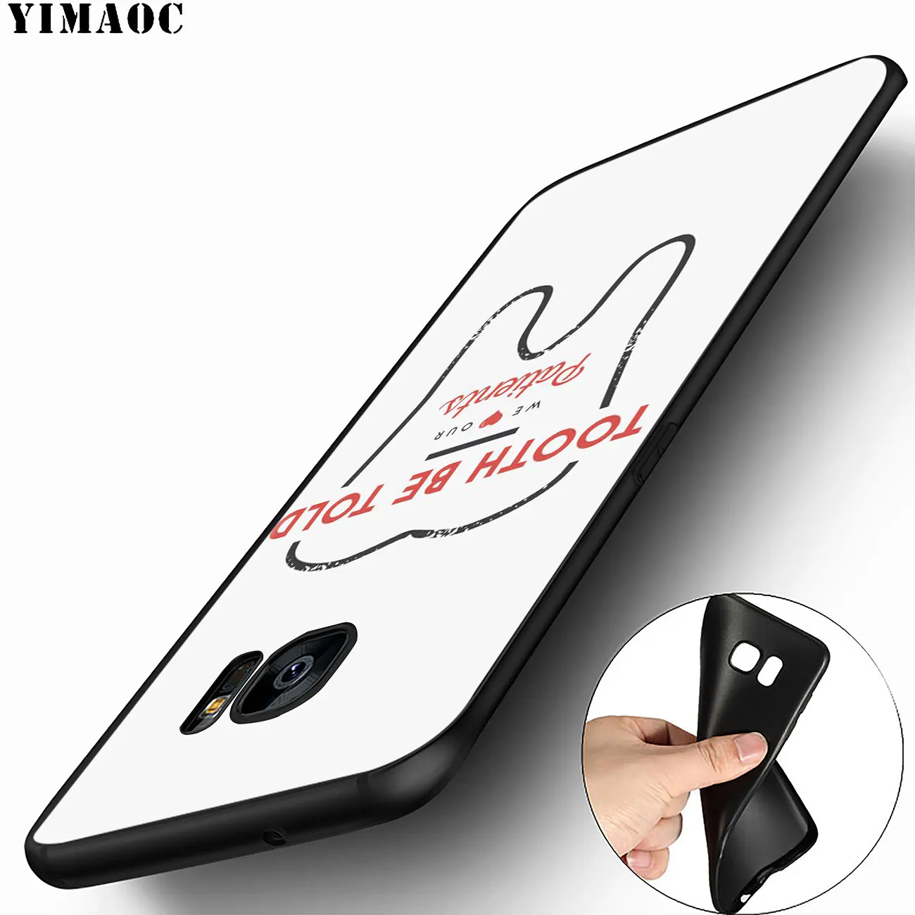 Мягкий силиконовый чехол для определения зубов YIMAOC Samsung Galaxy S10 Plus S9 S8 S6 S7 Edge S10e E TPU с