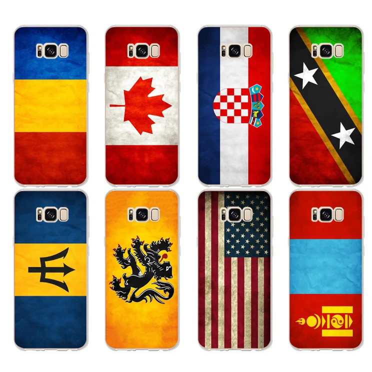DREAMFOX K093 flag Soft TPU Silicone Case Cover For Samsung Galaxy Note S 6 7 8 9 Edge Plus Grand Prime |