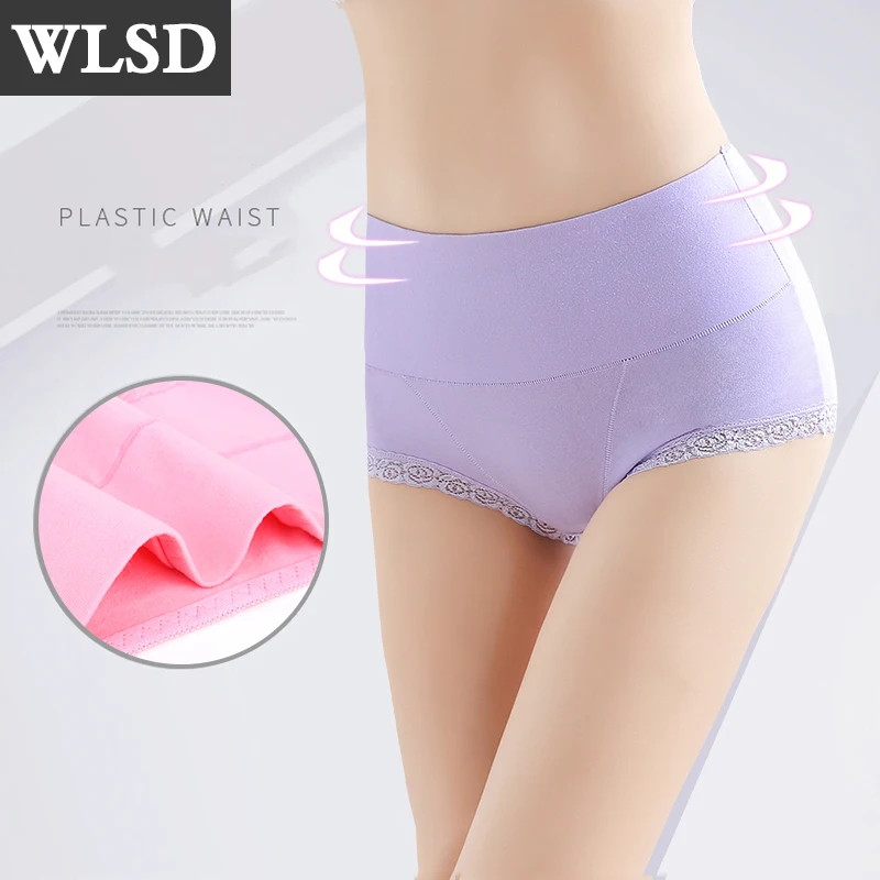 Трусики женские кружевные с завышенной талией из 100% хлопка | Женская одежда