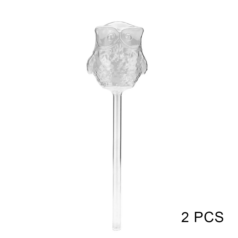2 pcs Owl Самополивающаяся шаровая растительная Цветочная водяная лампа в форме животного стеклянный домашний декор Лучшая цена - Цвет: 2 pcs Owl