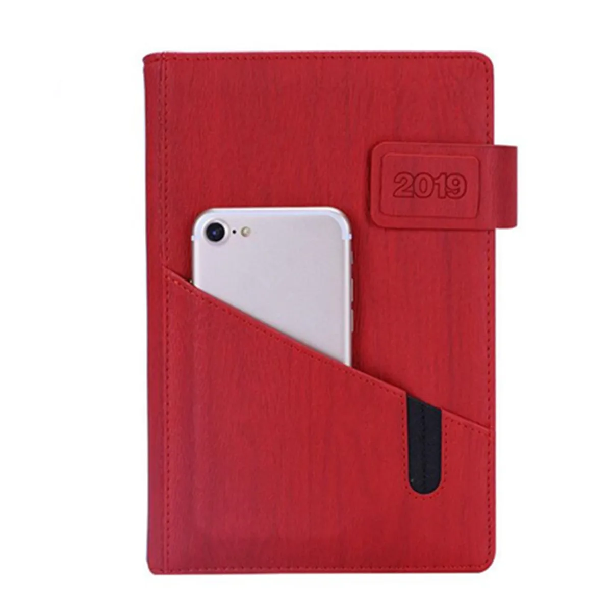 Розово-красный A5 Planner Diary Scheduler School Study Notebook Diary Weekly Planner Notebook School Office Supplies for Phone - Цвет: Розово-красный