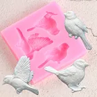 Sugarcraft птицы Силиконовые формы помадка формы инструменты для украшения торта конфеты глина формы для шоколадной мастики Смола глина формы для мыла