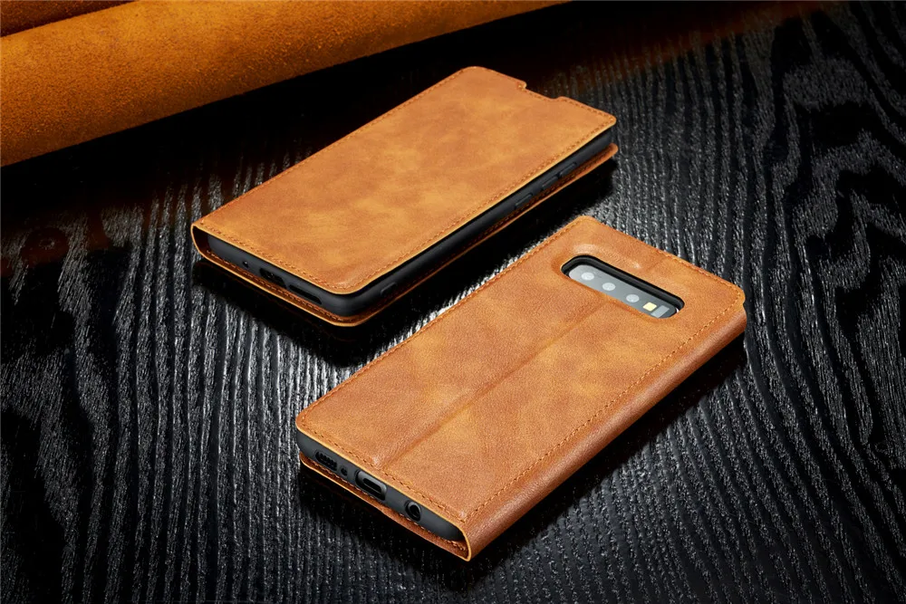 Роскошный кожаный чехол-книжка с магнитным бумажником для samsung Galaxy S10, S9, S8 Plus, S10, 5G, S10E, S7 Edge, 360, полная защита, чехол с подставкой