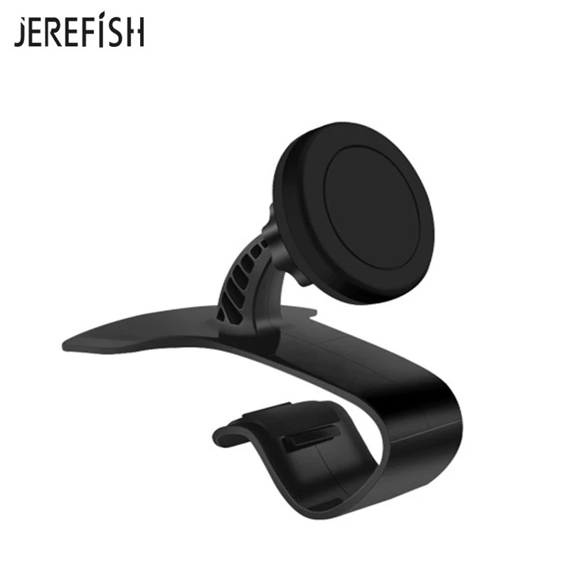 black JEREFISH Универсальный Противоскользящий Автомобильный держатель для телефона Магнитный держатель для телефона 360 регулируемый держатель для телефона на приборную панель автомобиля кронштейн для iPhone - Цвет: black