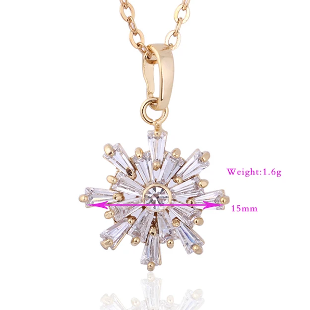 Christmas gifts fashion flowers pendant necklace genuine Austrian crystals 18 k gold plated hand made jewelry | Украшения и