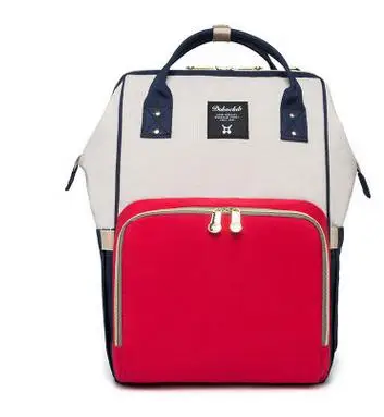 red white Dokoclub Детская сумка для подгузников большой емкости сумка для подгузников дорожный рюкзак для мам сумка для прогулки с ребенком многофункциональная сумка для мам - Цвет: red white