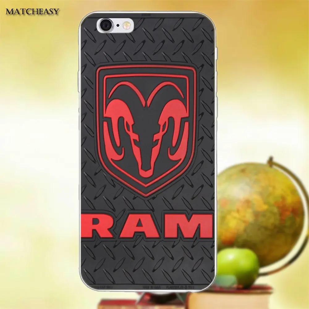 Для Apple iPhone X XS Max XR 4 4S 5 5C SE 6 6S 7 8 Plus Мягкий ТПУ Роскошный Dodge Ram логотип | Мобильные