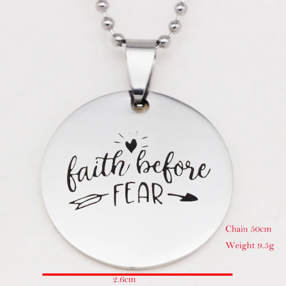 Вдохновляющая Подвеска из нержавеющей стали ожерелье с подвеской в виде паузы