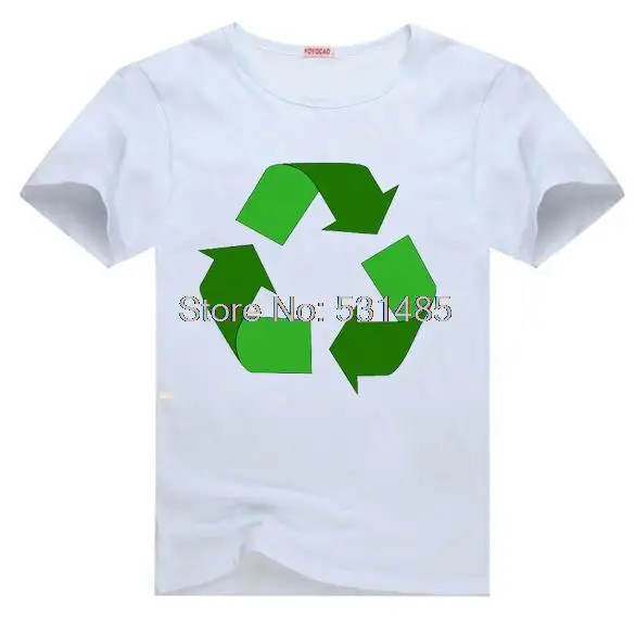 Фото Recycle Earth Day/футболка для детей Одежда мальчиков и девочек верхняя одежда футболка