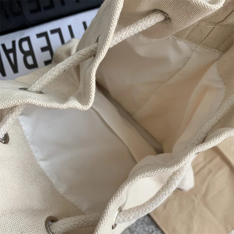 Модная женская школьная сумка GOPLUS на шнурке вместительная холщовая Дорожная для