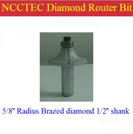5/8'' R15 Radius diamond vacuum Brazing brazed router bit with 1/2" Shank | marble, granite slabs edge tools with bearings
5/8'' R15 Radius diamond vacuum Brazing brazed router bit with 1/2" Shank | marble, granite slabs edge tools with bearings