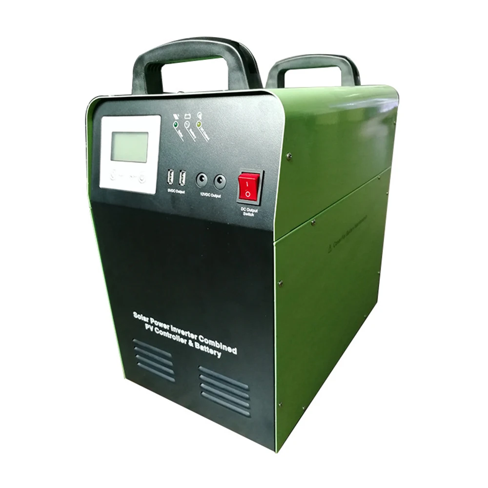 dc12v to ac220v 300 Вт портативная чистая Синусоидальная волна генерация солнечной энергии система солнечный инвертор Встроенный аккумулятор 500 Вт-1500 Вт - Цвет: dc12v to ac220v